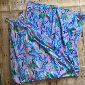 Peach love floral maxi dress, small